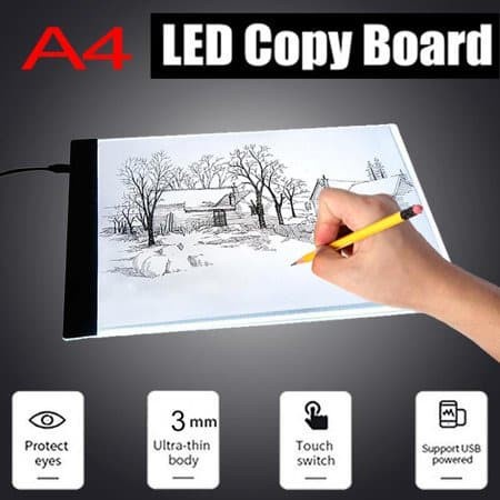 

ORI!! Drawing Tracing A4 Copy Board Papan LED Light Pad Ultra Jiplak Gambar