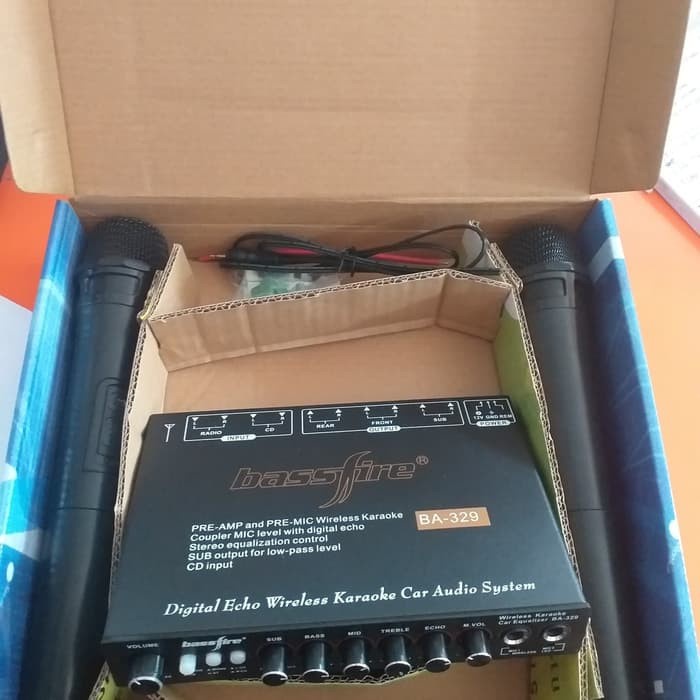 parametrik bassfire karaoke wireless preamp karaoke wireless BA-329