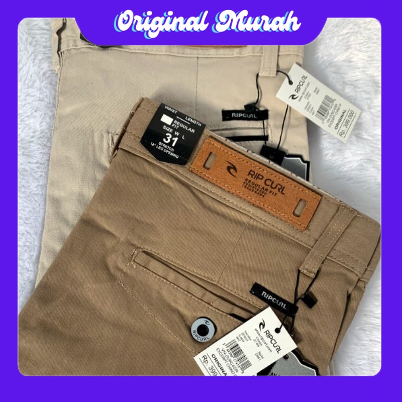 Celana Panjang Pria Chino RIPCURL Premium Slimfit Strech Modern Bahan Katun Adem dan Tebal (COD)