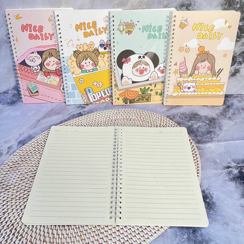 

⭐️JOERAGAN LAPAK⭐️ BUKU RING A5 NICE DAILY - Buku notes karakter lucu