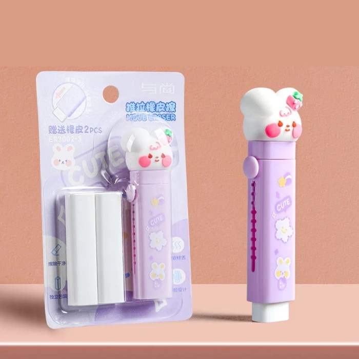 

3in1 Bear Penghapus Pensil Mekanik Anak Lucu Sekolah Cewek Refill