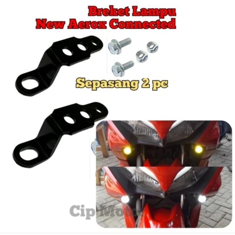 Breket Lampu AEROX CONNECTED Breket Lampu D2 Laser AEROX CONNECTED
