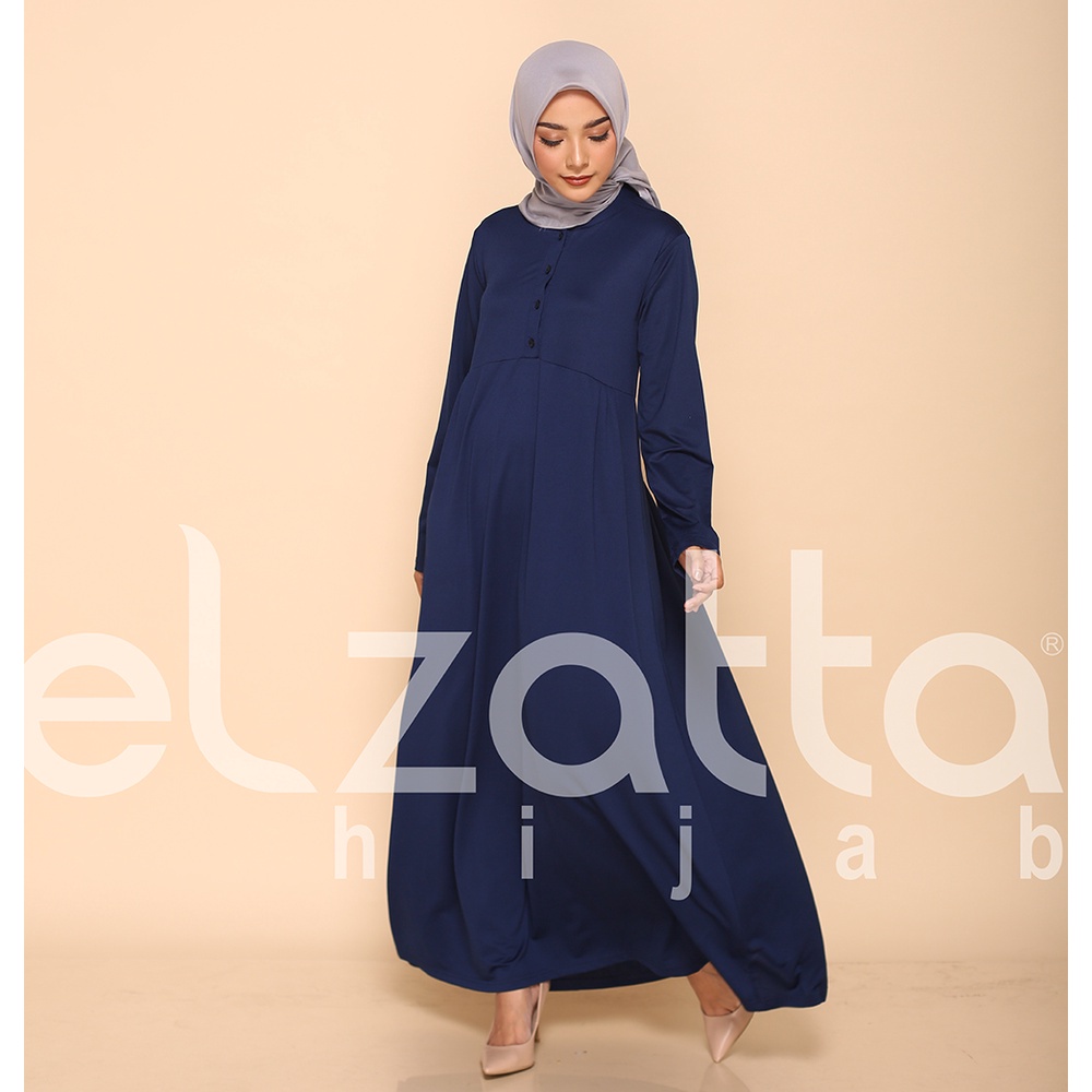 Gamis Elzatta  Baju Dress Muslim Wanita Muslim Polos Terbaru Zania Busui Elzatta