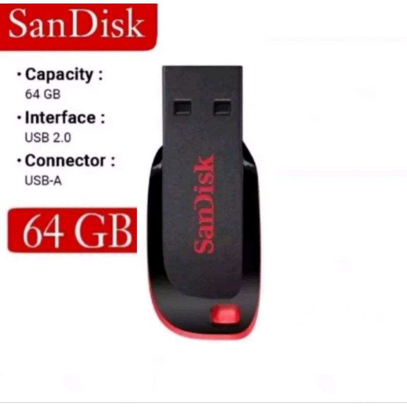 flasdisk Sandisk 64gb USB 2.0