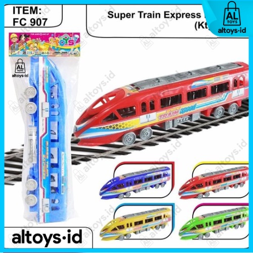MAINAN KERETA SUPER TRAIN EXPRES KTG FC907 MAINAN ANAK-ANAK KENDARAAN UMUM TRANSPOTASI LOKO MOTIF KE