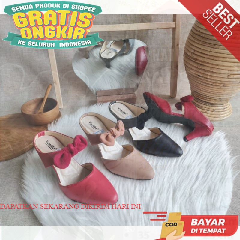 Sepatu Kondangan Sendal Wanita Import Hs 101 High Heels Tali bahan Sintetis 7cm Murah Berkualitas co