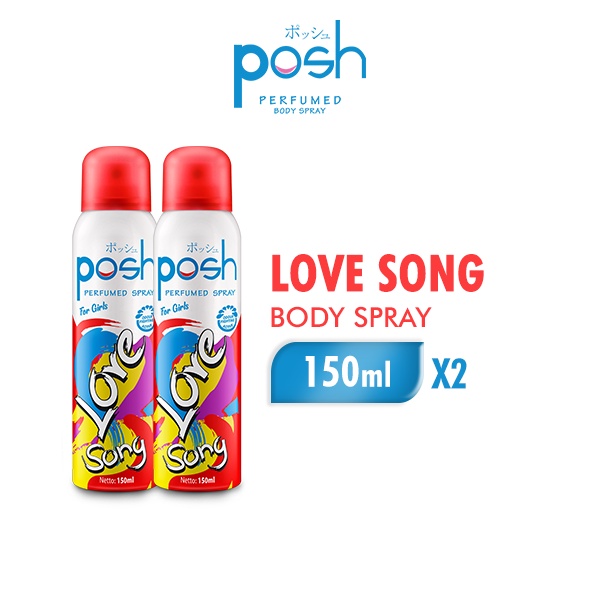 Posh Spray Cologne Love Song Botol 150 ml x2