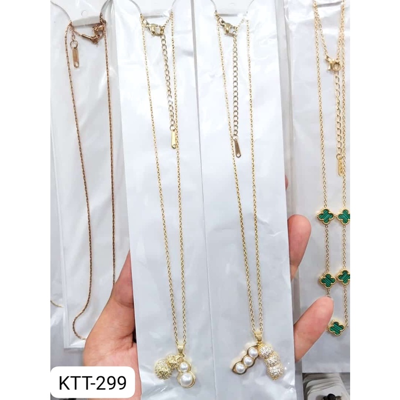 KALUNG TITANIUM RANTAI EMAS GOLD MOTIF KACANG / KALUNG PRIA WANITA ANAK DUNIA GELANG