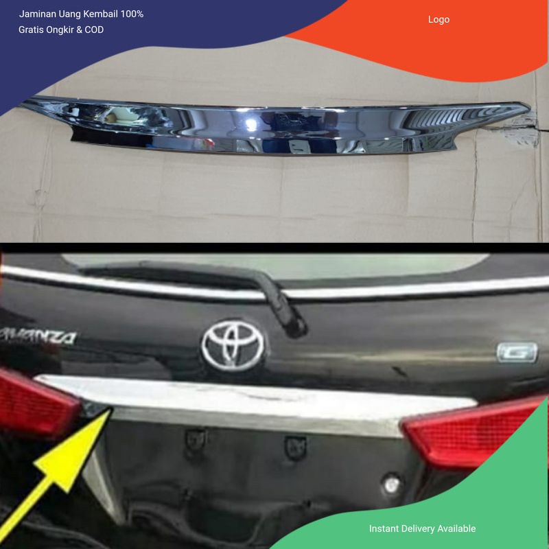 List trunklid chrome Grand Avanza/Xenia 2015-2018. Variasi mobil