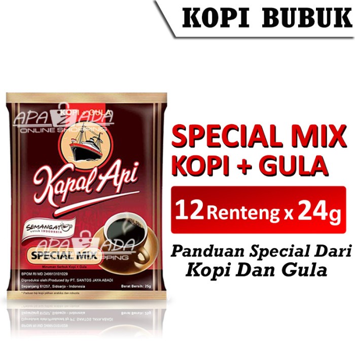 

✨PROMO✨ -Apazada - 1 DUS Kopi Kapal Api Special Mix Sachet (12 Renteng x 24g)