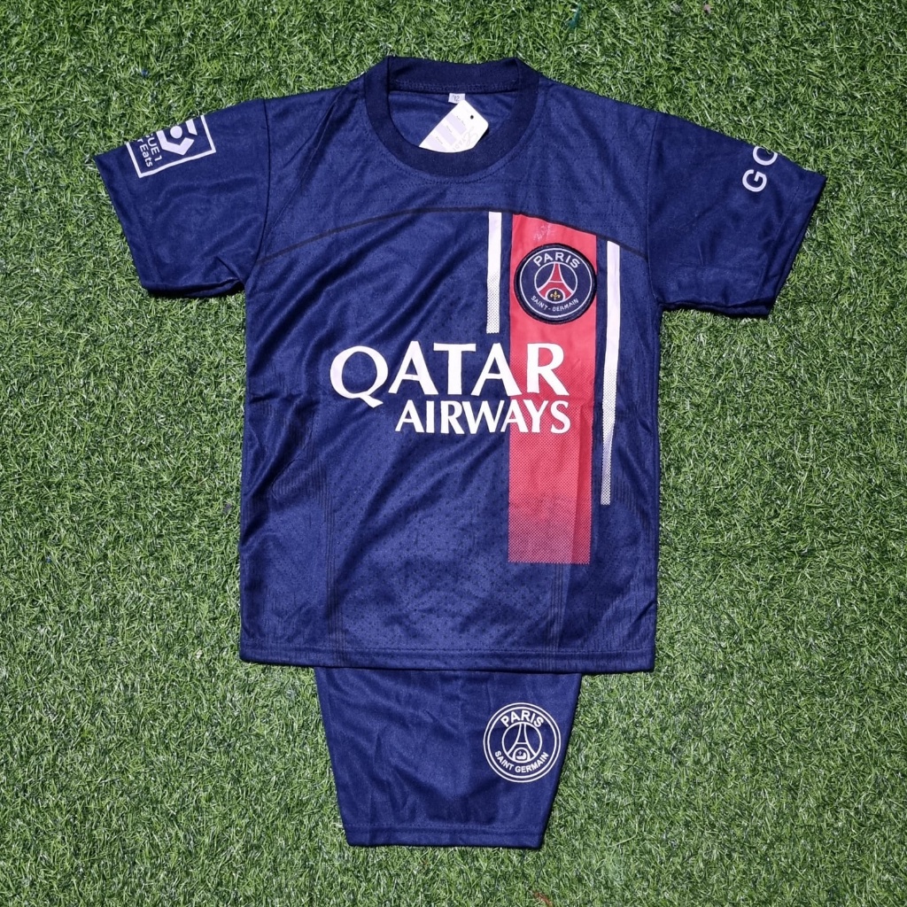 BAKTI SHOP/ Setelan Jersey Bola PSG Anak anak Terbaru Messi Printing Usia 2-14 Tahun /BISA COD