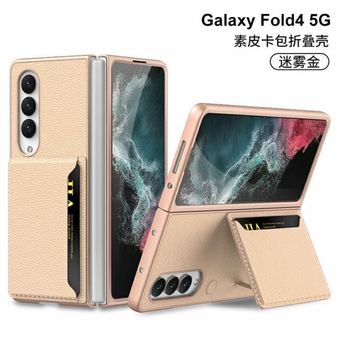 Case Samsung Galaxy Z Fold 4 5G Leather Slot Kartu Case GKK Original