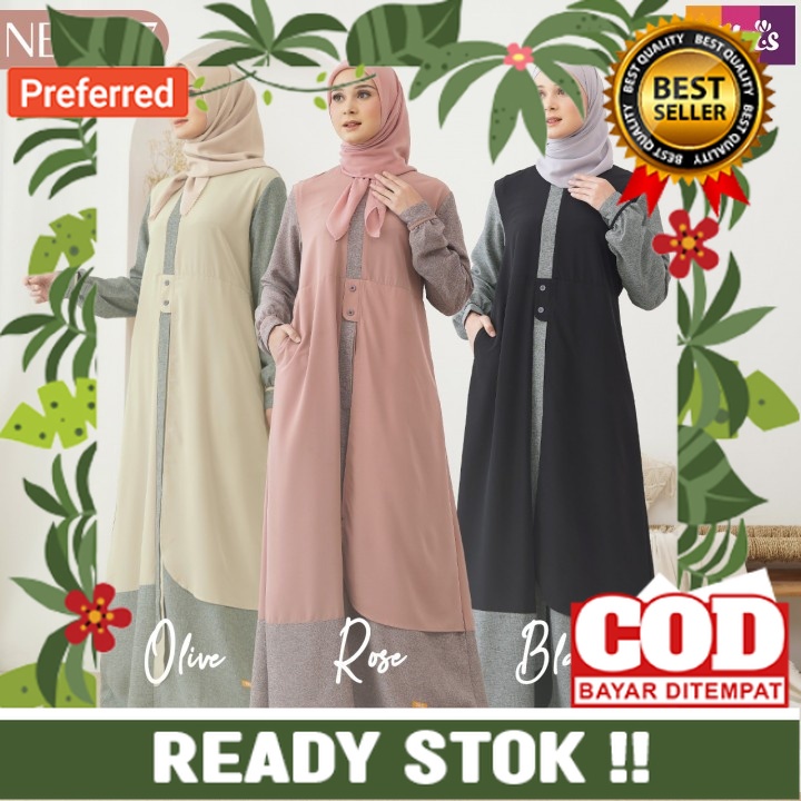 GAMIS NIBRAS NB B77 / GAMIS NBRS TERBARU / GAMIS SYAR'I KEKINIAN / GAMIS MURAH TERBARU / GAMIS WANIT