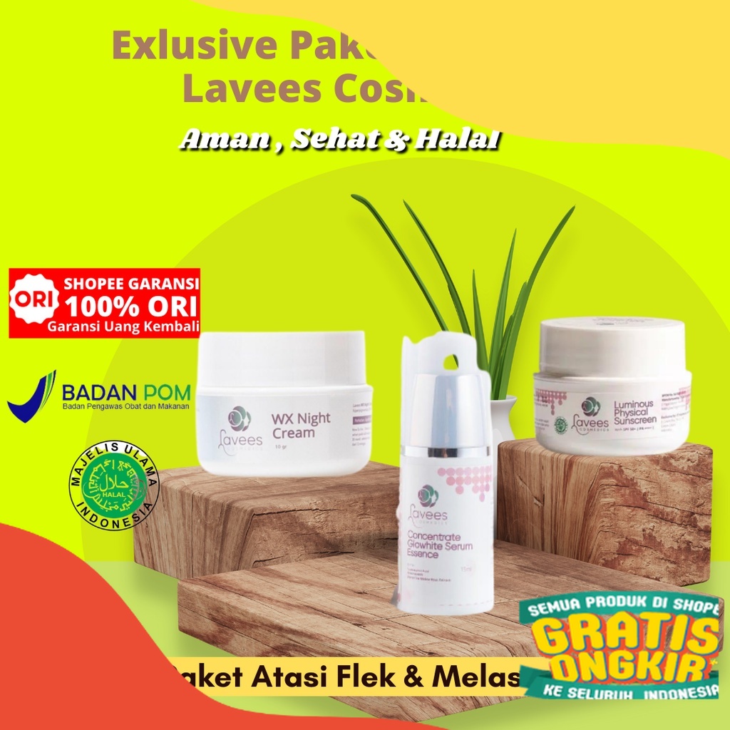 lavees skin care paket Diamond flek hitam melasma serum laves cream cosmedics cosmetic make up glowi