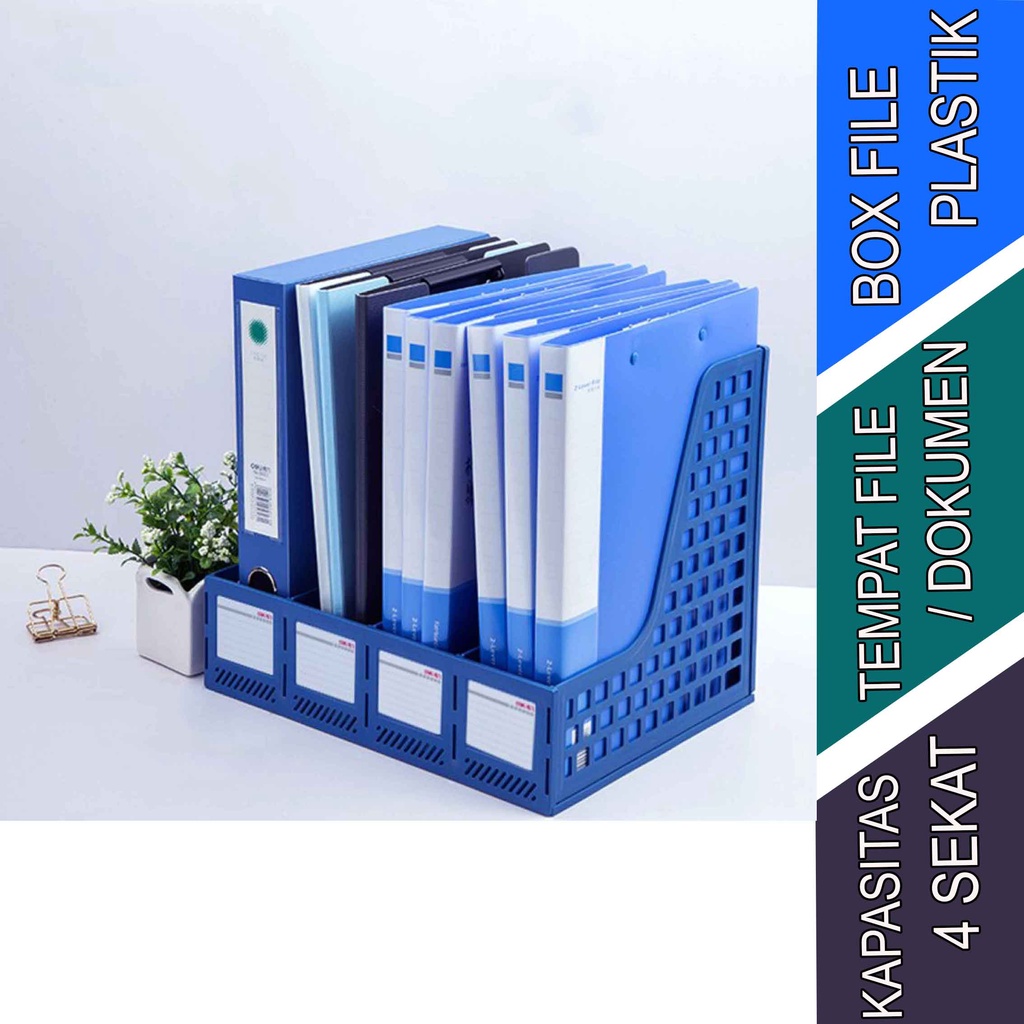 Kapasitas 4 Sekat - Box File Plastik - Tempat File & Dokumen
