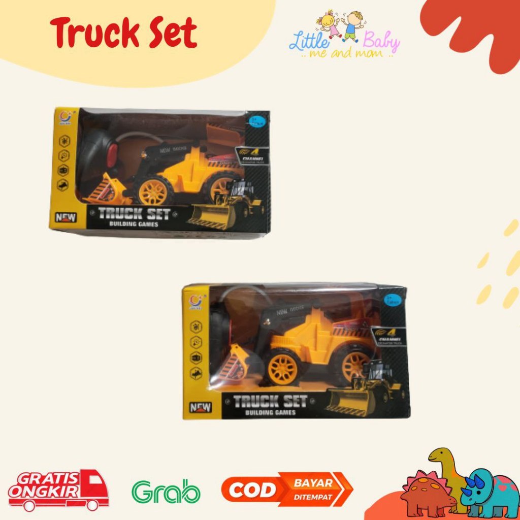 Mainan Anak RC Truck Set Mainan Anak Truck Remote Control