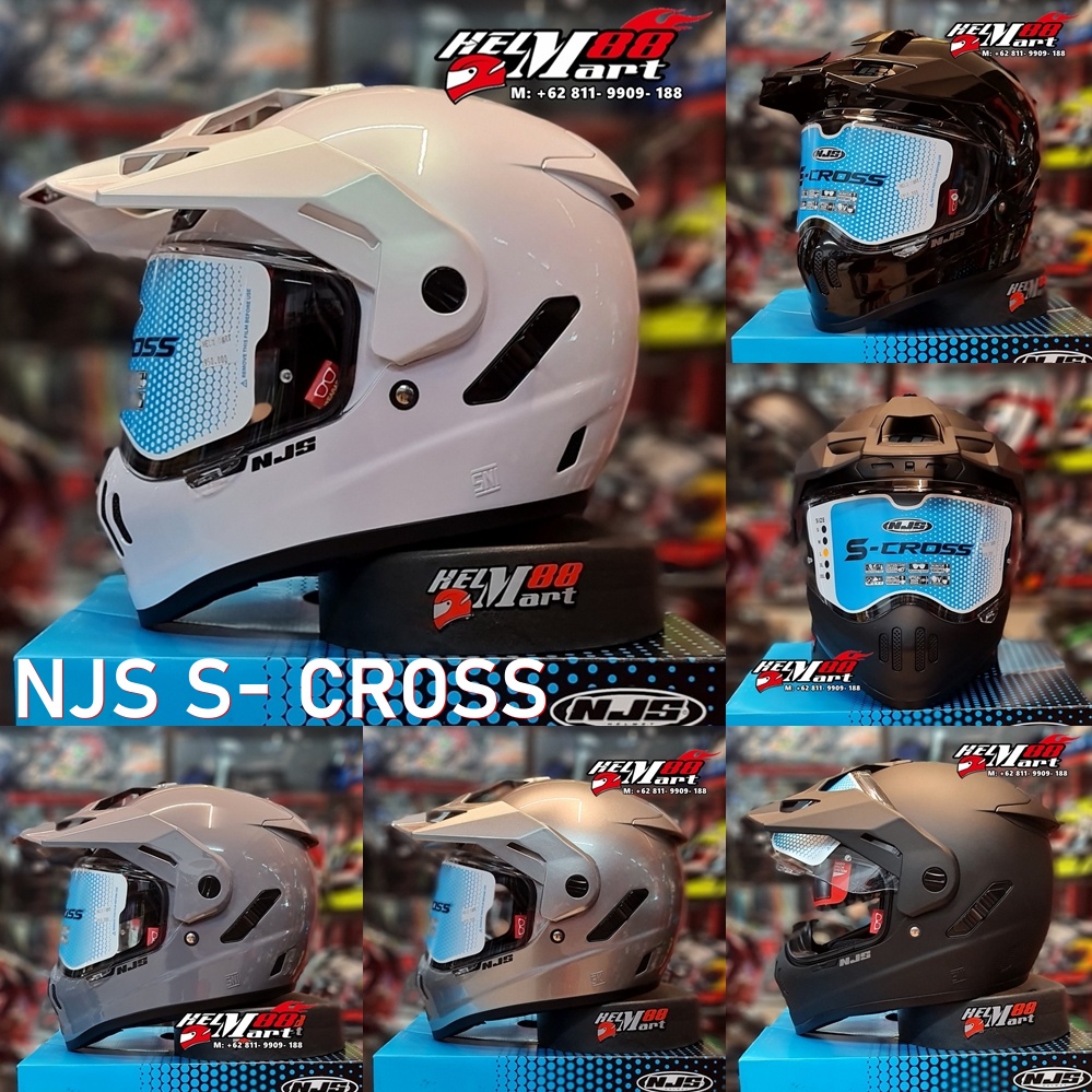 NJS S-CROSS Solid - Helm NJS Semi Cross Helm Adventure SCross