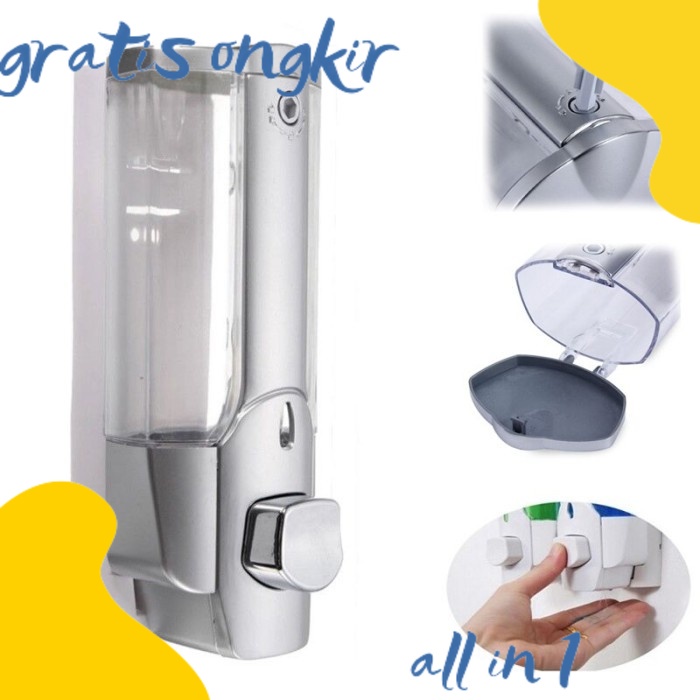 GRATIS ONGKIR Tempat Sabun Cair Dinding Single Hand Soap Dispenser Keylock 350ML wadah sabun dinding