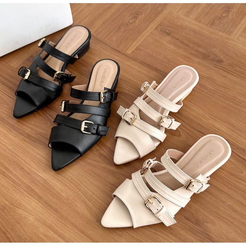 LAMELIKA Eclaire Sandal Flat Shoes Teplek Wanita Tali