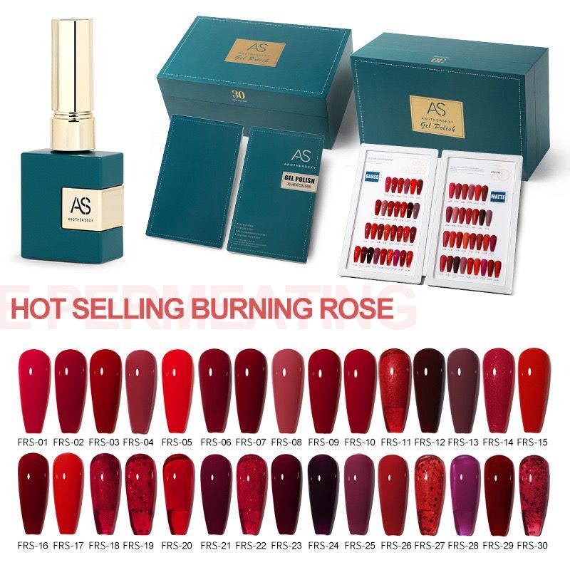 1 Set AS NAIL GEL KODE FRS RED SERIES KUTEK GEL 1 SET 30 WARNA / ANOTHER SEXY KUTEK GEL / AS GEL 15m