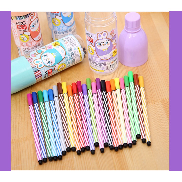 

Spidol TABUNG Isi 12 pcs 24 pcs 32 pcs Cute Color Pen SET Warna-Warni [LMR-N]