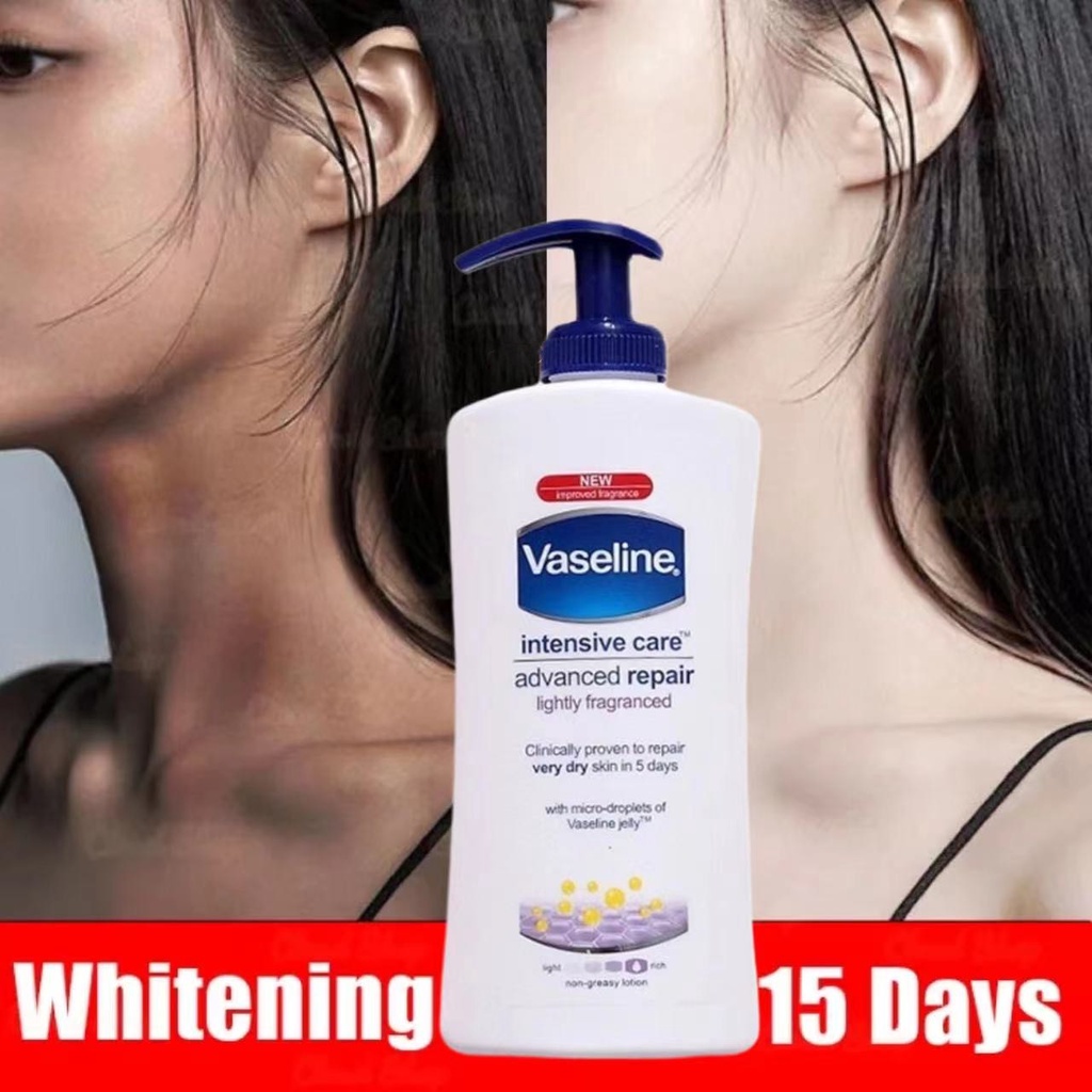 VASELINE Intensive Care Body Lotion Advanced Repair for Dry Skin Deep Moisturizing Smoothing Whiteni