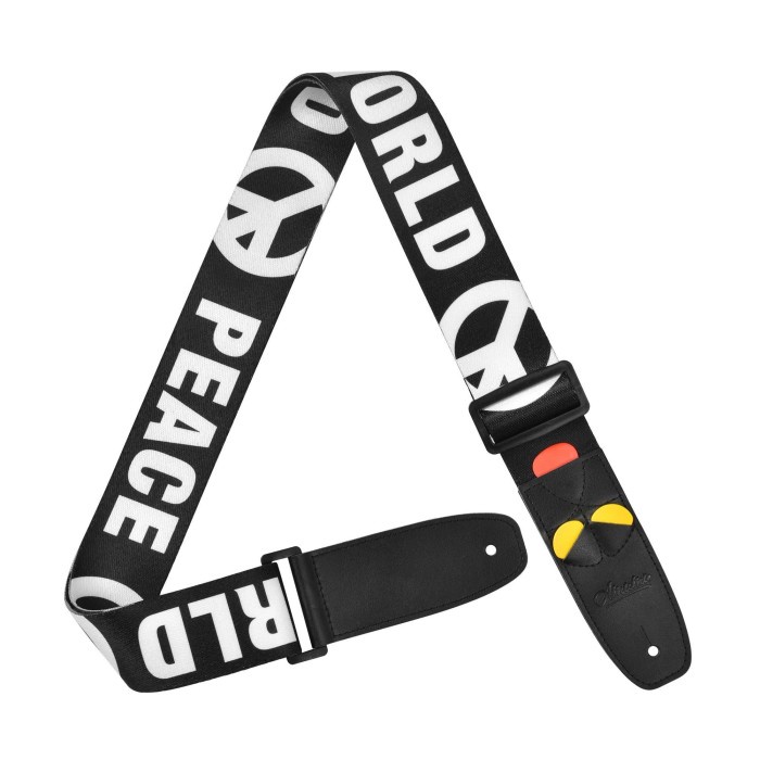 

Amumu PC09P-WT Strap Gitar motif World Peace with Pick Holder