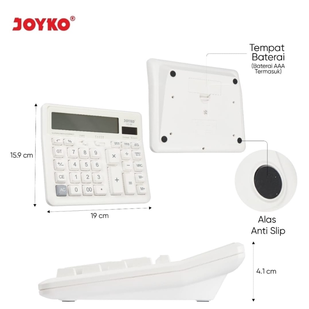 

Kalkulator Check & Correct Joyko Cc-59 - Calculator Desktop Cc59 Jumbo 12 Digit