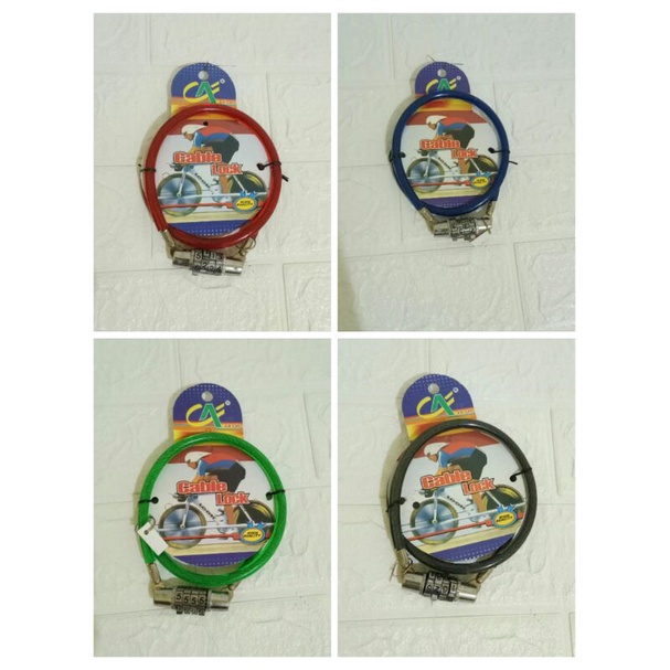 GEMBOK TALI SEPEDA / TALI GEMBOK HELM / CABLE LOCK
