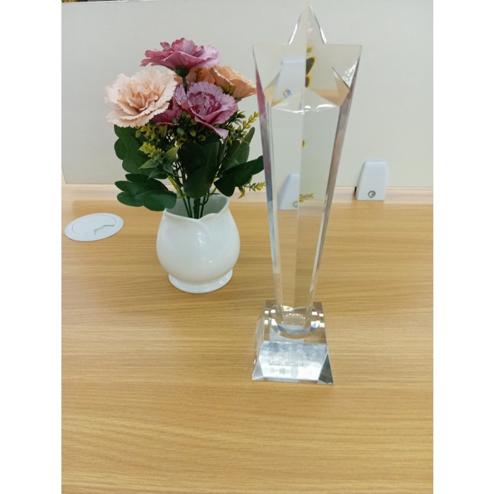 Piala Pentragram 28 CM/Piala Kaca/ Trophy Piala Kejuaraan 28 CM