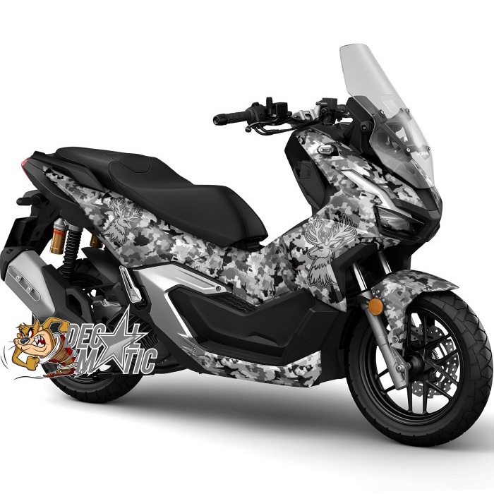 Decal Stiker Full Body Motor honda ADV 150 ADV 160 ABS non ABS Camo Grey