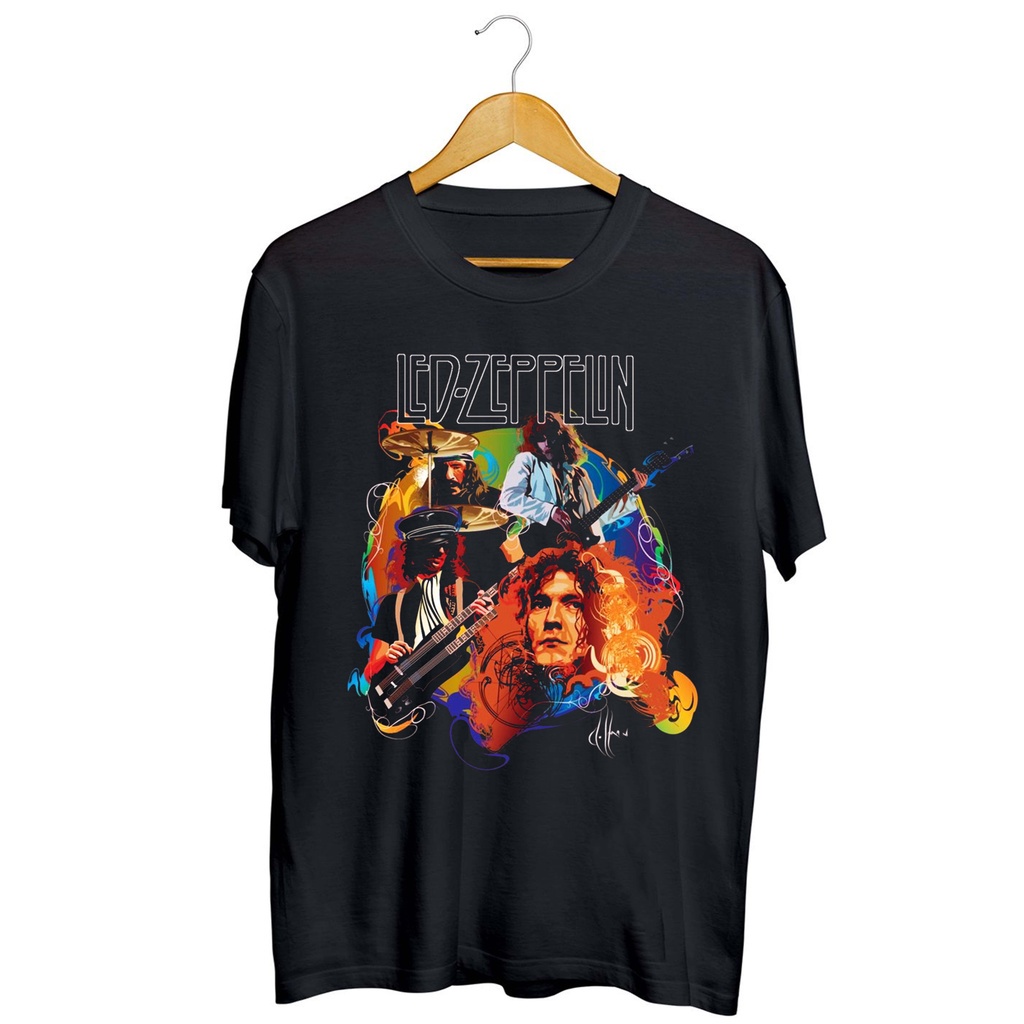 【COD】 NEW KAOS BAND LED ZEPPELIN H&M BAJU DISTRO MUSIK ROCK PRIA KAOS
