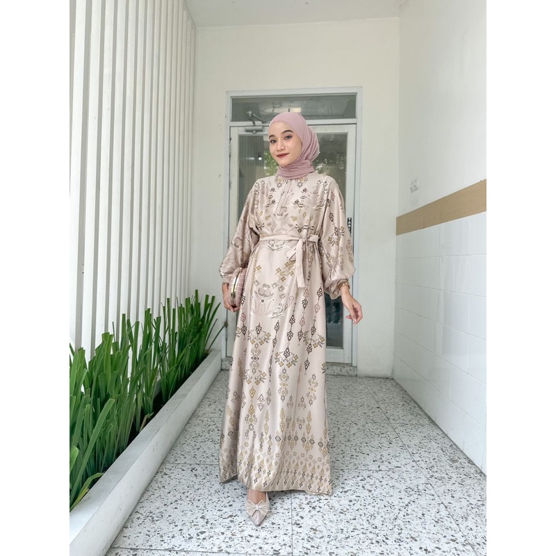 FATIMA DRESS LOCANA / GAMIS JUMBO ARMANI SILK BUSUI MEWAH / GAMIS SATIN ETNIK