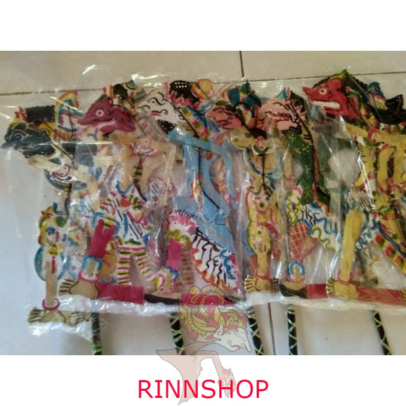 

wayang kulit asli kurawa 30cm isi 6 / kulit asli / cod / wayang murah