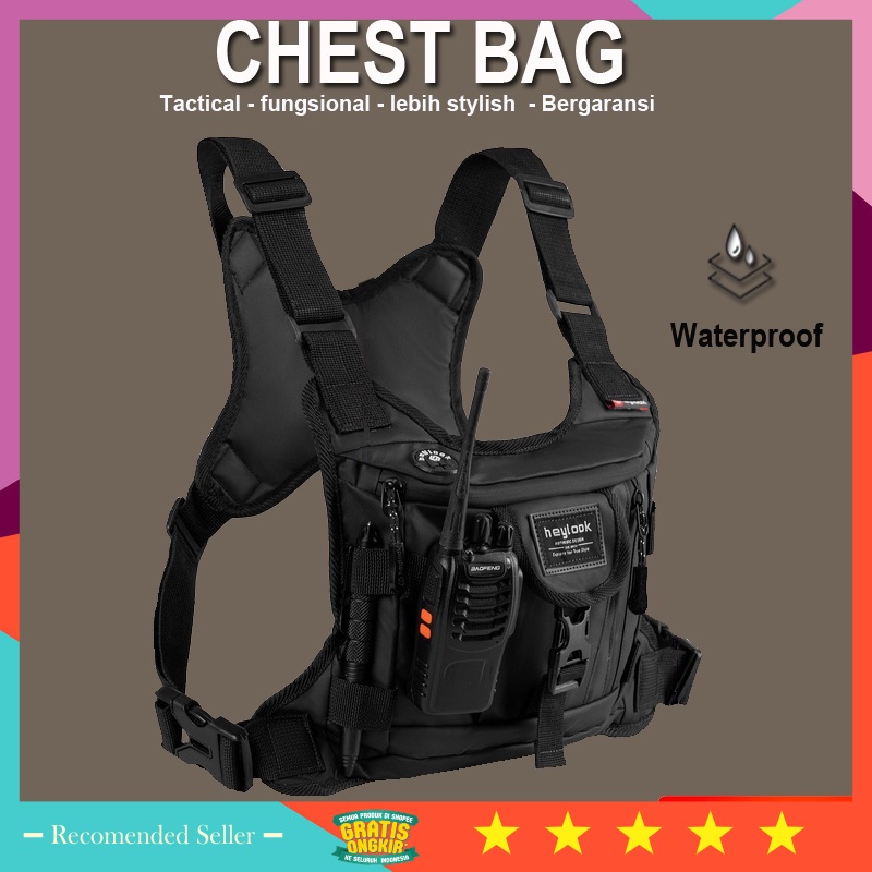 Tas Pria Keren Premium Kuat tidak jebol simple kekinian - Promo tas dada outdoor pria tactical adven
