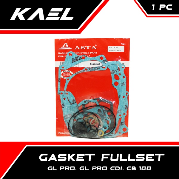 KAEL Gasket Fullset GL PRO & CDI & CB 100 Topset Full Perpak Top Packing Paking Set Merk Asta