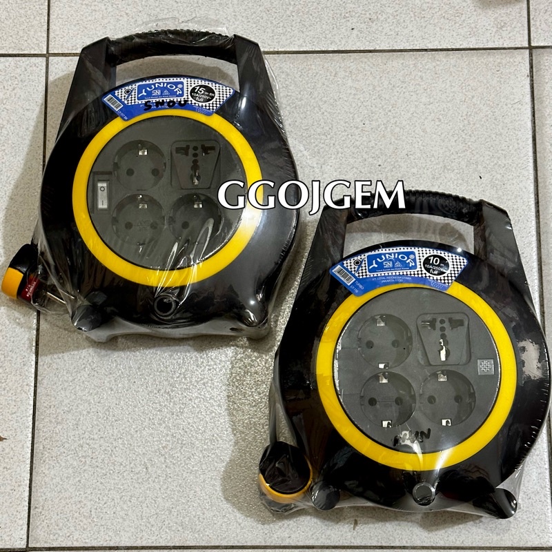Kabel Box Yunior 4 Lubang ( 10 & 15 METER ) SNI & Kuningan / Cok Sambung Gulung Roll / Stop Kontak /