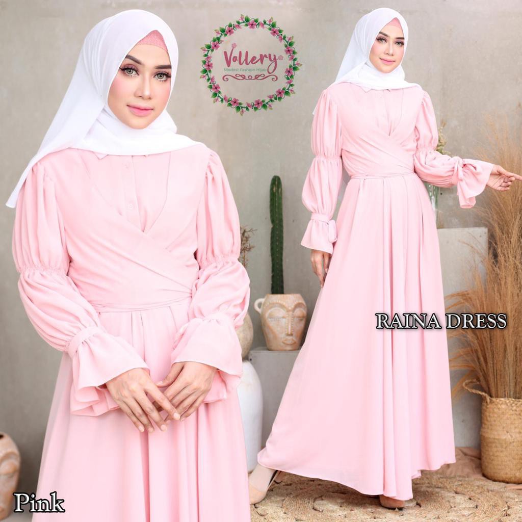 Gamis Syari Terbaru Raina Dress Ori Vallery Hijab