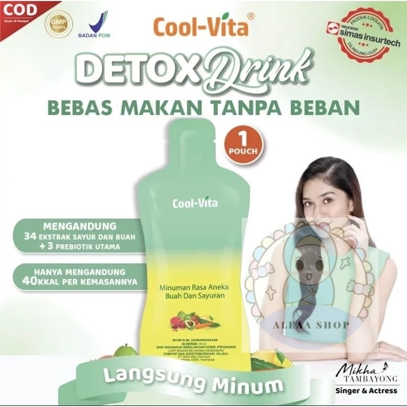 [READY TO DRINK] Coolvita Slimkeep Fiber Detox Drink Minuman Rasa Ekstrak Buah dan Sayuran  / coolvi