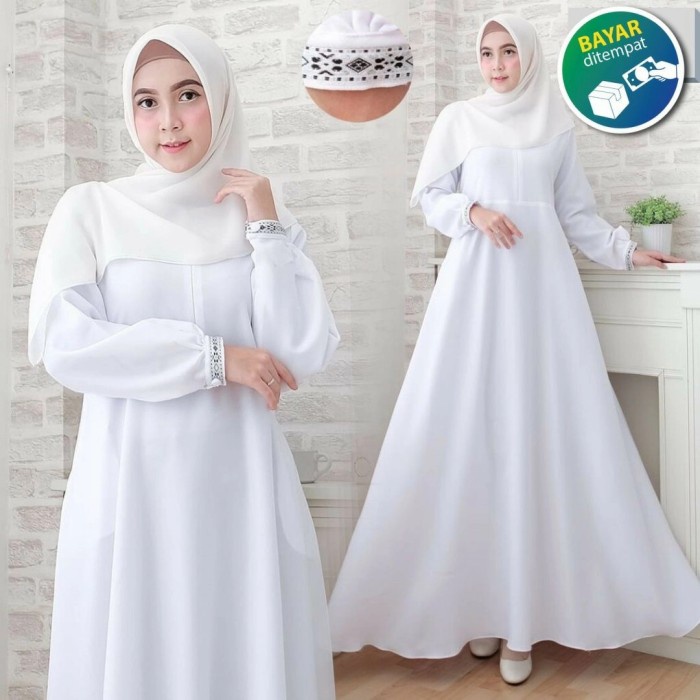 best -Gamis Hitam syari Gamis terbaru 2021 gamis hitam polos - XXXL, Hitam