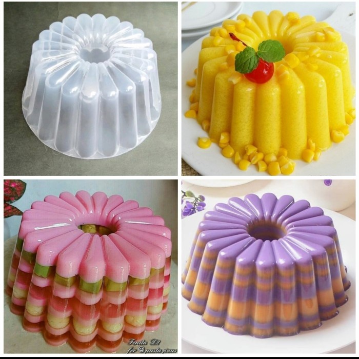 [C15] Cetakan Puding Plastik Diameter 15 cm T 7 cm. Bahan plastik