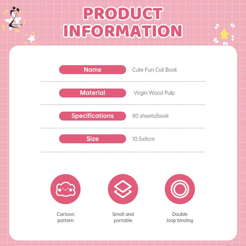 

berkat bahasa notebook portabel notebook Lucu kartun koil notebook mini Z