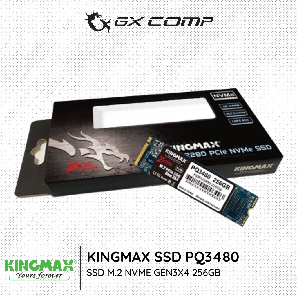 Kingmax PQ3480 M.2 NVME 256GB PCIe Gen3X4 | SSD M2 256GB