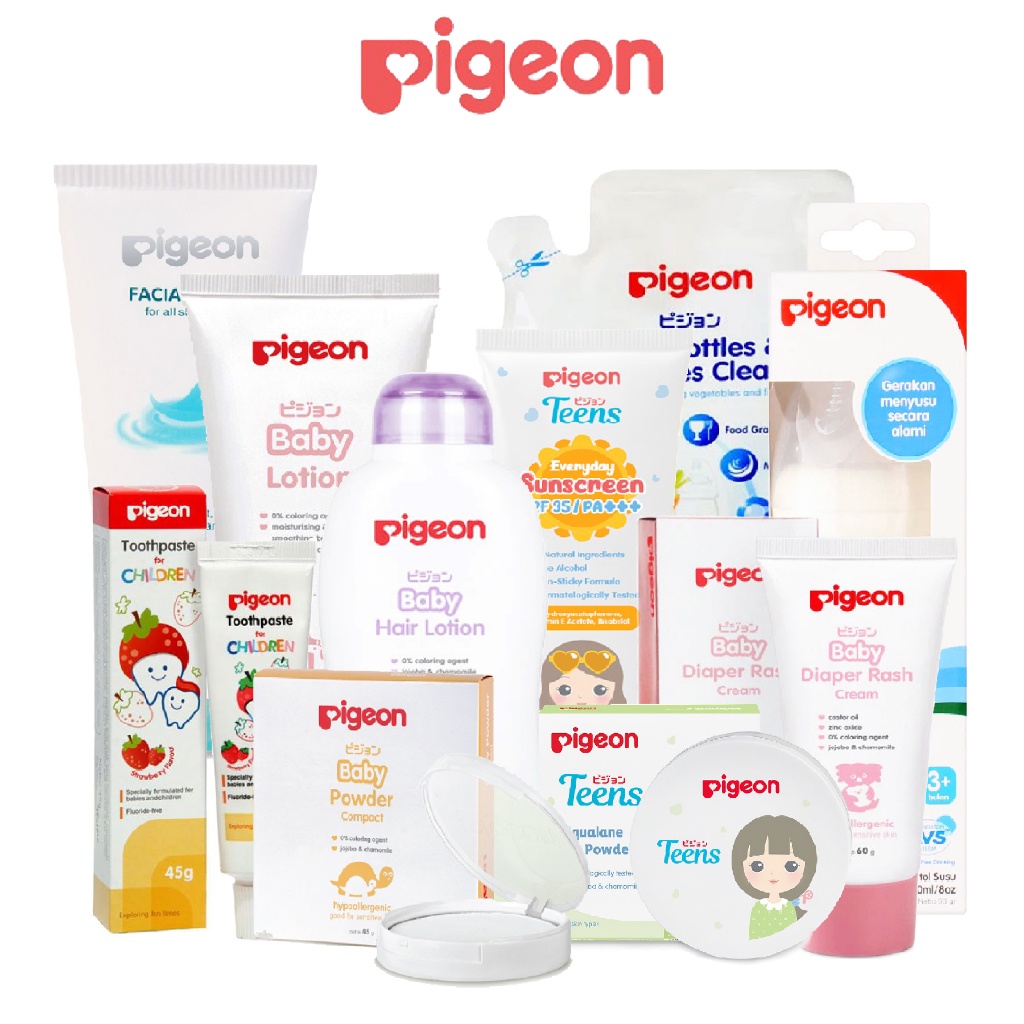 Pigeon Baby Compact Powder Lotion Rash Cream Hair Lotion Cotton Ball Bedak Kapas Krim Bayi