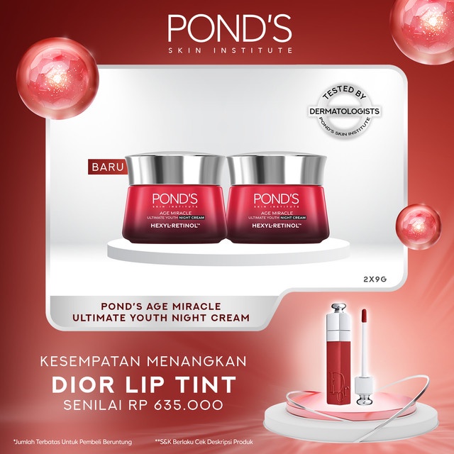 PONDS AGE MIRACLE Night CREAM 9G Twinpack