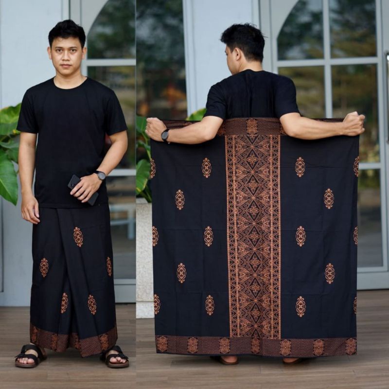 sarung santri/sarung batik pekalongan/sarung goyor/sarung hitam halus lembut
