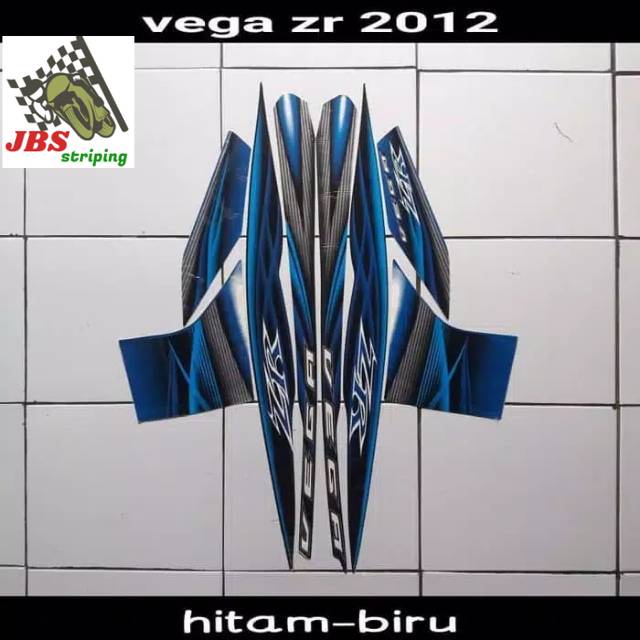 striping vega zr stiker yamaha vega zr thn 2012 2013 hitam biru lis body vega