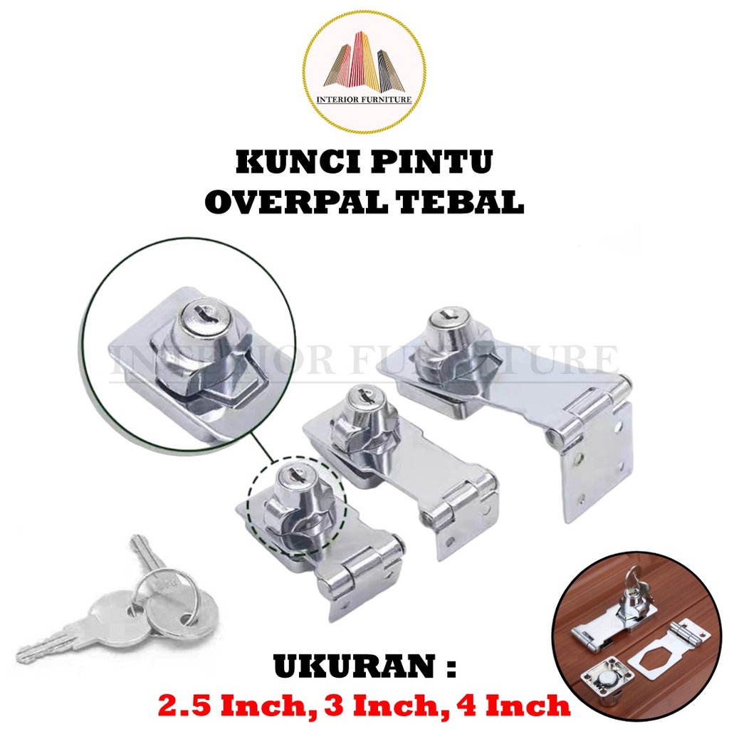Overpal Plat Tebal Overpal Stainless Tebal  2.5 inch 3 inch 4 inch Kunci Pintu Overpal Tebal