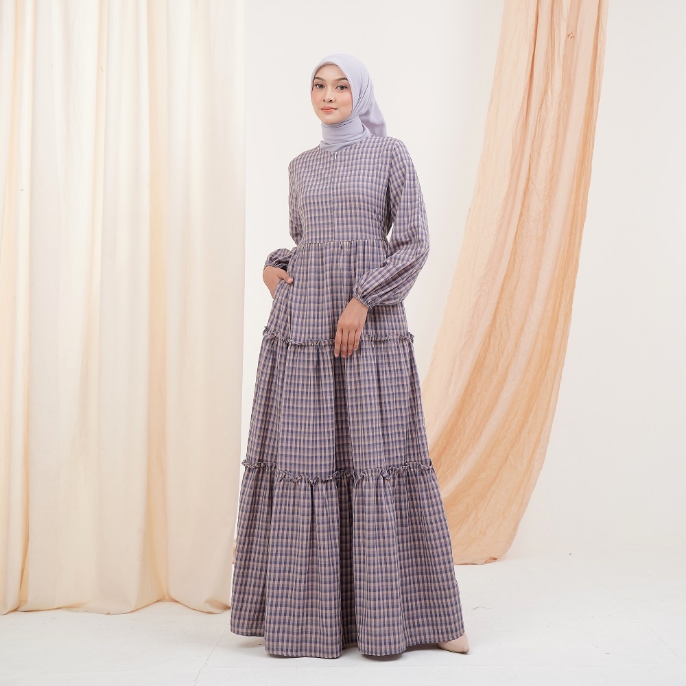 Le Khari Lituayu Gamis Katun Gamis Busui Gamis Homedress Size S - XL-Lituayu Wine Grape