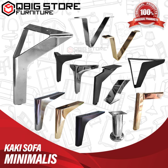 Kaki Sofa Stainless Besi Sofa Bed Leg